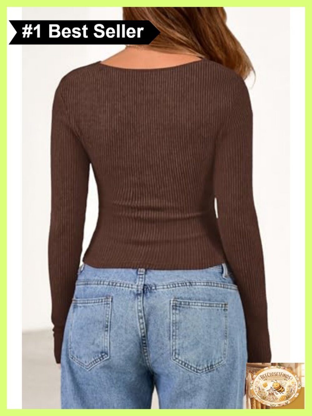 Cowl Neck Ruched Ribbed Knit Long Sleeve Crop Top - Picture 4 of 6